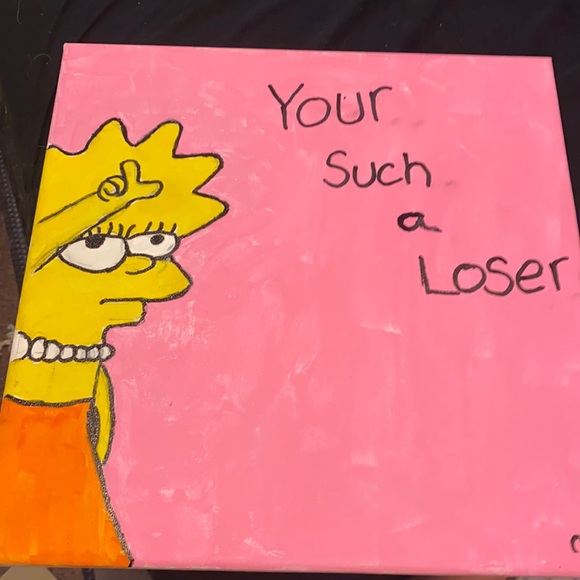 lisa simpson painting handmade - Picture 1 of 1